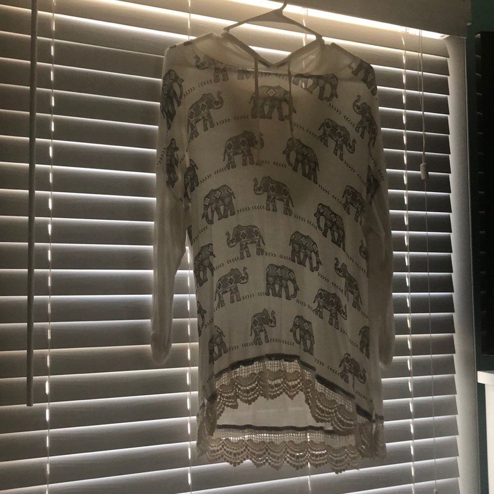Spoiled Elephant Half Sleeve Top
